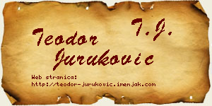 Teodor Juruković vizit kartica